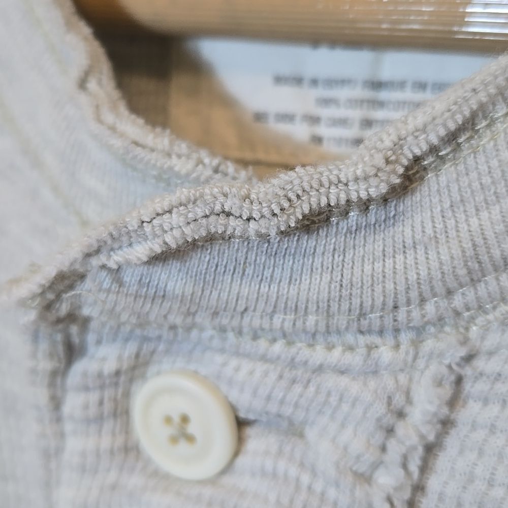 Aeropostale‎ Men's Y2K Thermal Henley Shirt XL Waffle Knit Thick Muscle 2000's - Picture 12 of 15